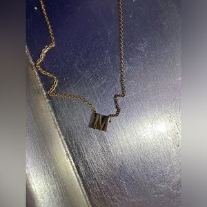 Gold “m” necklace #2